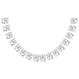 Banderines Banner de agrupamiento de Bodas de mariposas negra