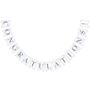 Banderines Banner de agrupamiento de felicitaciones azul y el