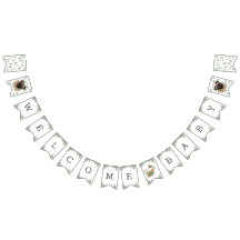 Banner de agrupamiento de pug Greenery Baby Shower