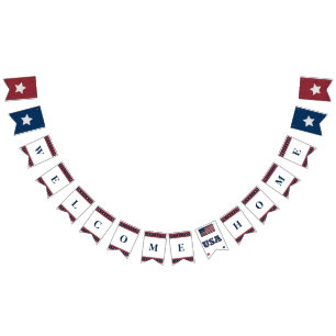 Banderines banner de alijo militar de bienvenida