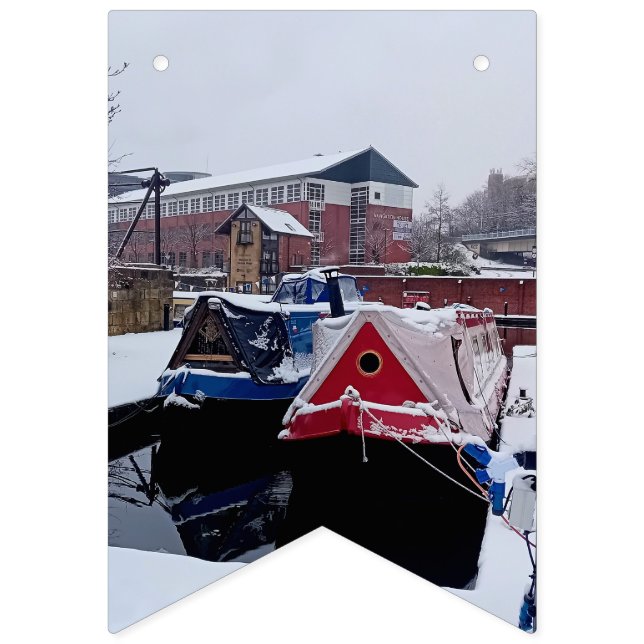 Banderines Banner de amarre azul y rojo (Octava bandera)