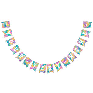 Banderines Banner de arcoiris y oro