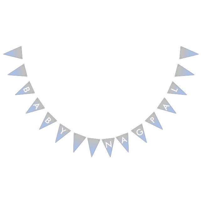 Banderines Banner de Baby Boy Nagpal azul y plata (Todo)