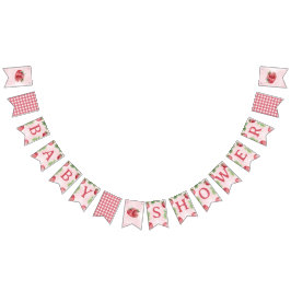 Banderines Banner de Baby Shower Bunting de fresa