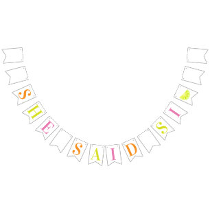 Banderines Banner de bachillerato final de la Fiesta "She Sai