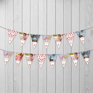 Banderines Banner de Berry First Birthday