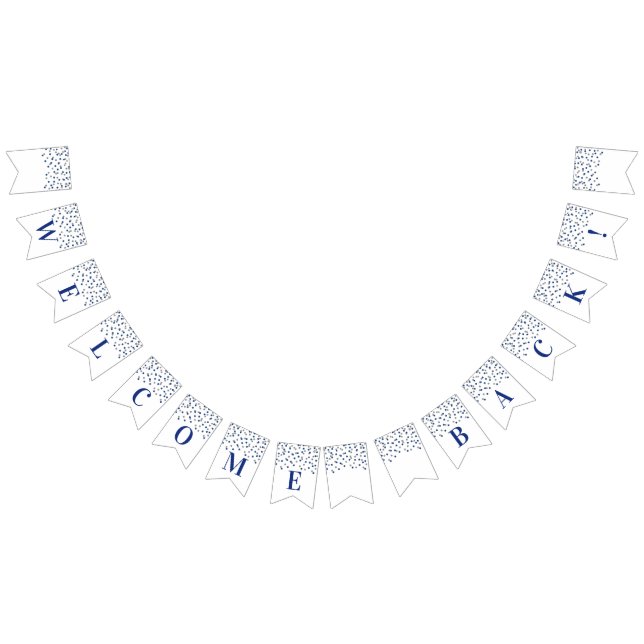 Banderines Banner de bienvenida azul de plata (Todo)