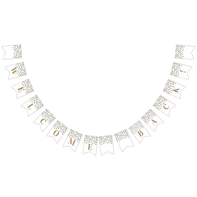 Banderines Banner de bienvenida negro de oro (Todo)