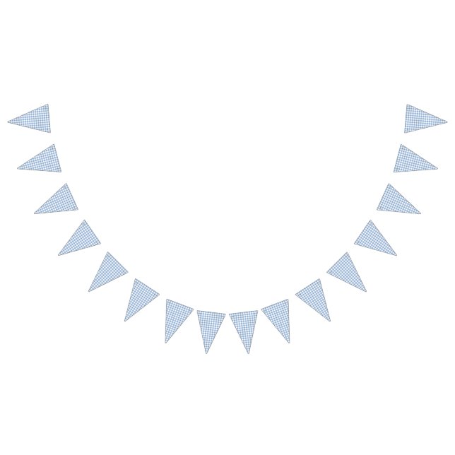 Banderines Banner de Blue Gingham Fiesta Picnic Bunting (Todo)