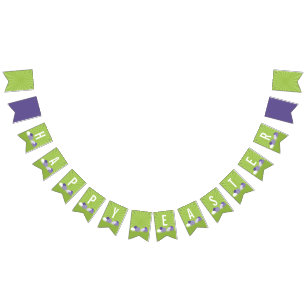 Banderines Banner de bollería ultra violeta y verde feliz de