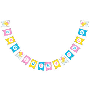 Banderines Banner de Bunging del chica One Lucky Duck