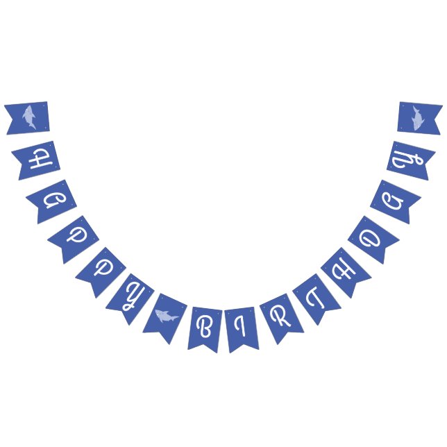 Banderines Banner de Bunting Baby Shark Happy Birthday (Todo)