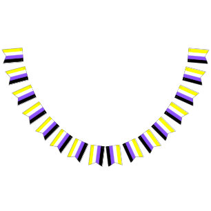 Banderines Banner de Bunting Banner no binario Fiesta LGBT