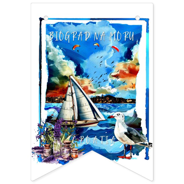 Banderines Banner de Bunting - Biograd na Moru (Primera bandera)