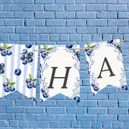 Banderines Banner de bunting Blueberry Happy Birthday