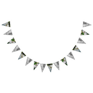 Banderines Banner de Bunting Boda de triángulo personalizado