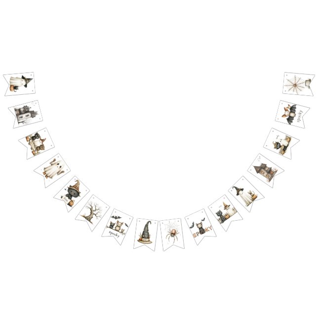 Banderines Banner de Bunting Cute Halloween (Todo)