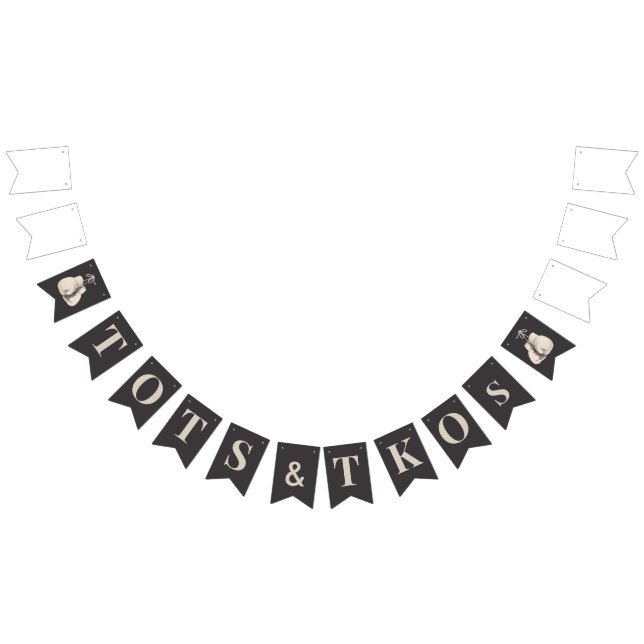 Banderines Banner de Bunting de Baby Shower de Tots & TKO (Todo)