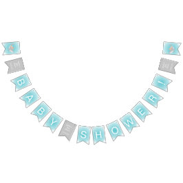 Banderines Banner de Bunting de Baby Shower para los tiburone