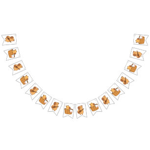 Banderines Banner de Bunting de Capybara Fiesta con tema an