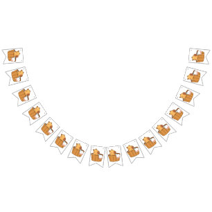 Banderines Banner de Bunting de Capybara Fiesta con tema an
