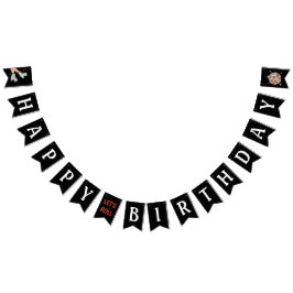 Banderines Banner de bunting de cumpleaños para patinaje sobr