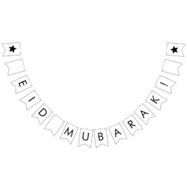 Banderines Banner de Bunting de Eid Mubarak Pennant