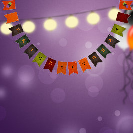 Banderines Banner de Bunting de Halloween con trucos o trucos
