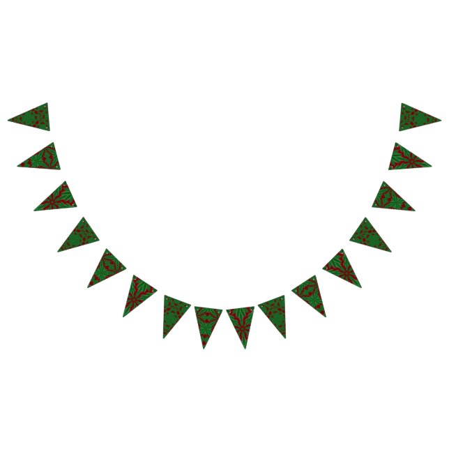 Banderines Banner de Bunting de Holiday Pines Garnet Triangle (Todo)