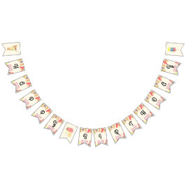 Banderines Banner de Bunting de Ice Cream Happy Birthday