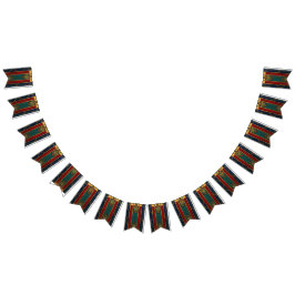 Banderines Banner de Bunting de Patter Tradicional Africana