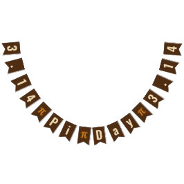 Banderines Banner De Bunting De Pi Day 3.14