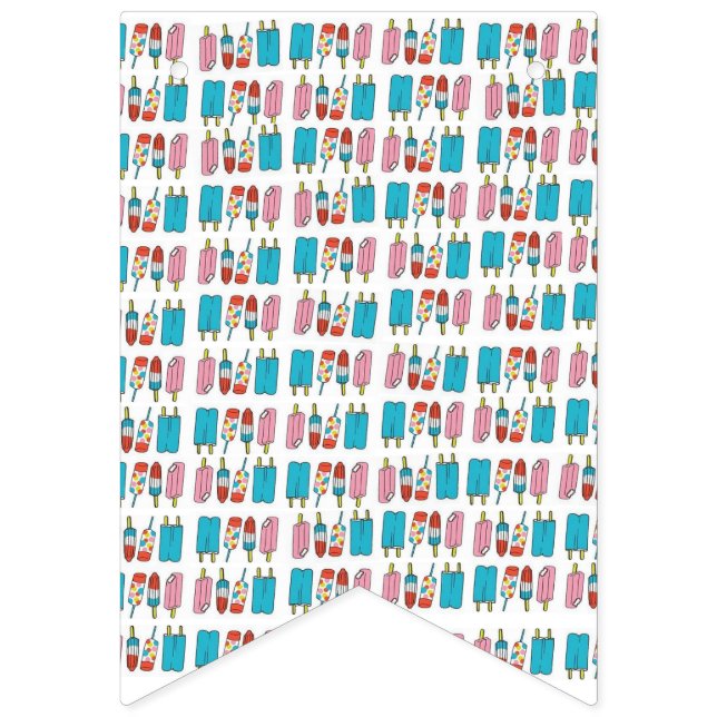 Banderines Banner de Bunting de Popsicles (Primera bandera)