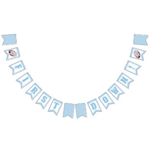 Banderines Banner de Bunting de primer cumpleaños para el fút