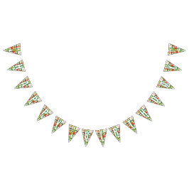 Banderines Banner de bunting de Strawberry Floral Happy Birth