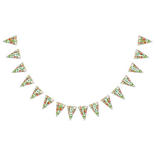 Banderines Banner de bunting de Strawberry Floral Happy Birth