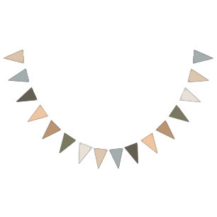 Banderines Banner de Bunting del Boho Neutral