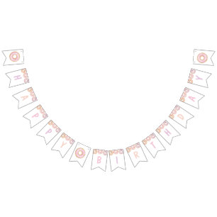 Banderines Banner de Bunting del Fiesta de cumpleaños de Donu