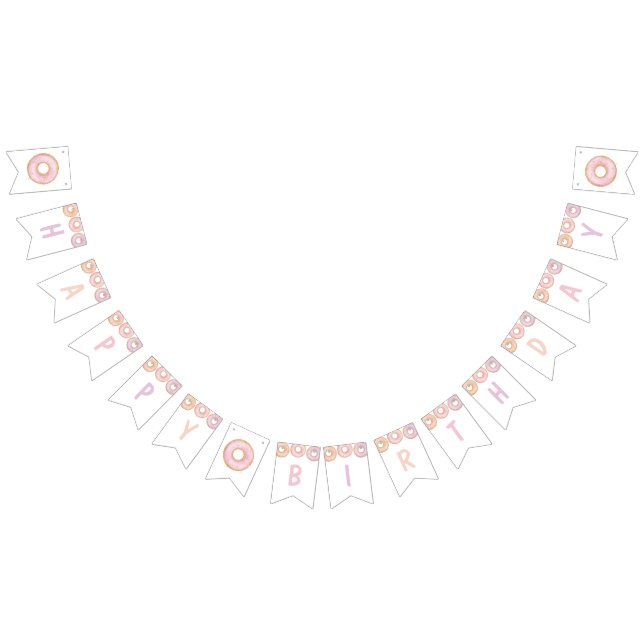 Banderines Banner de Bunting del Fiesta de cumpleaños de Donu (Todo)