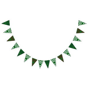 Banderines Banner de Bunting del Triángulo de Pine Mandalas