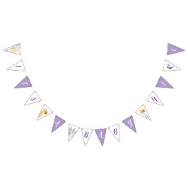 Banderines Banner de Bunting Floral Bee