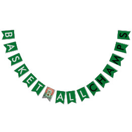 Banderines Banner de Bunting Green Champs