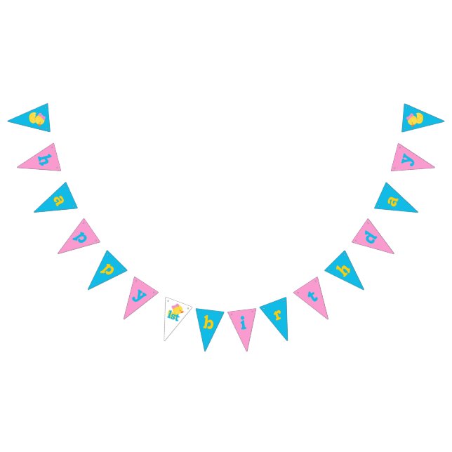 Banderines Banner de Bunting Happy Birthday del chica Rubber  (Todo)