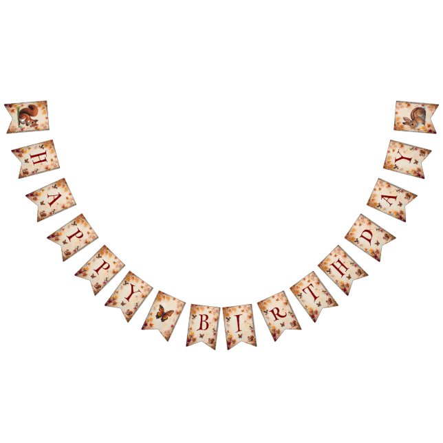 Banderines Banner de Bunting para animales de Woodland de oto (Todo)