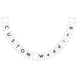 Banderines Banner de Bunting Personalizado boda - Swallowtail