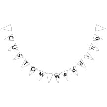 Banner de Bunting Personalizado boda - Triángulo c