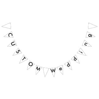 Banderines Banner de Bunting Personalizado boda - Triángulo c