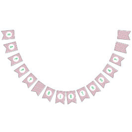 Banderines Banner de Bunting Rosa Rosa