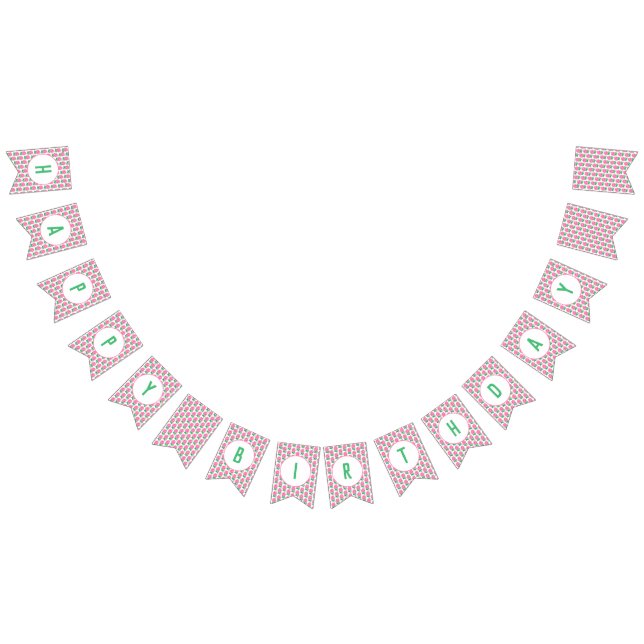 Banderines Banner de Bunting Rosa Rosa (Todo)