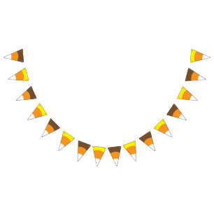 Banderines Banner de conejo de Halloween Candy Corn